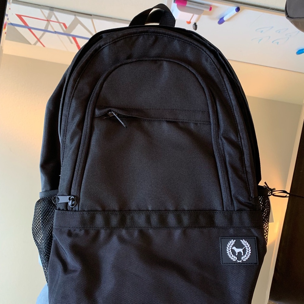 Black campus backpack